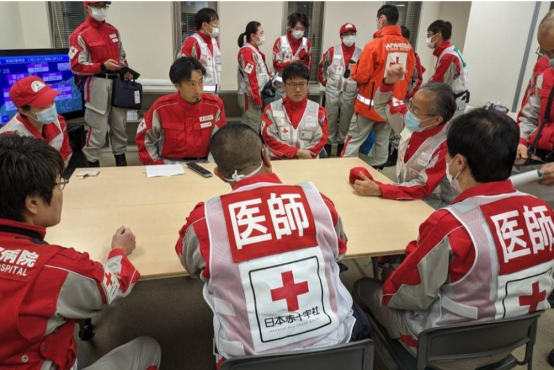赤十字社救援隊在石川縣分部了解災情